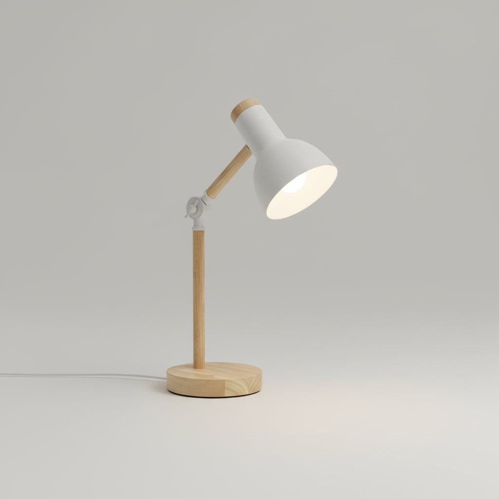 Bureaulamp Hout Scandinavisch Verstelbaar Modern Tafellamp Design