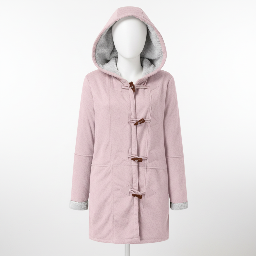 Casaco de Inverno com Forro e Capuz para Senhora