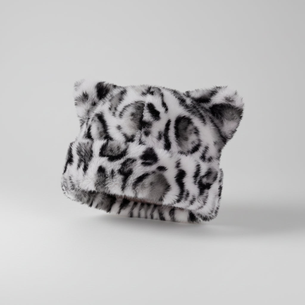 Wintermuts Dames Pluche Luipaardprint Vintage Stijl