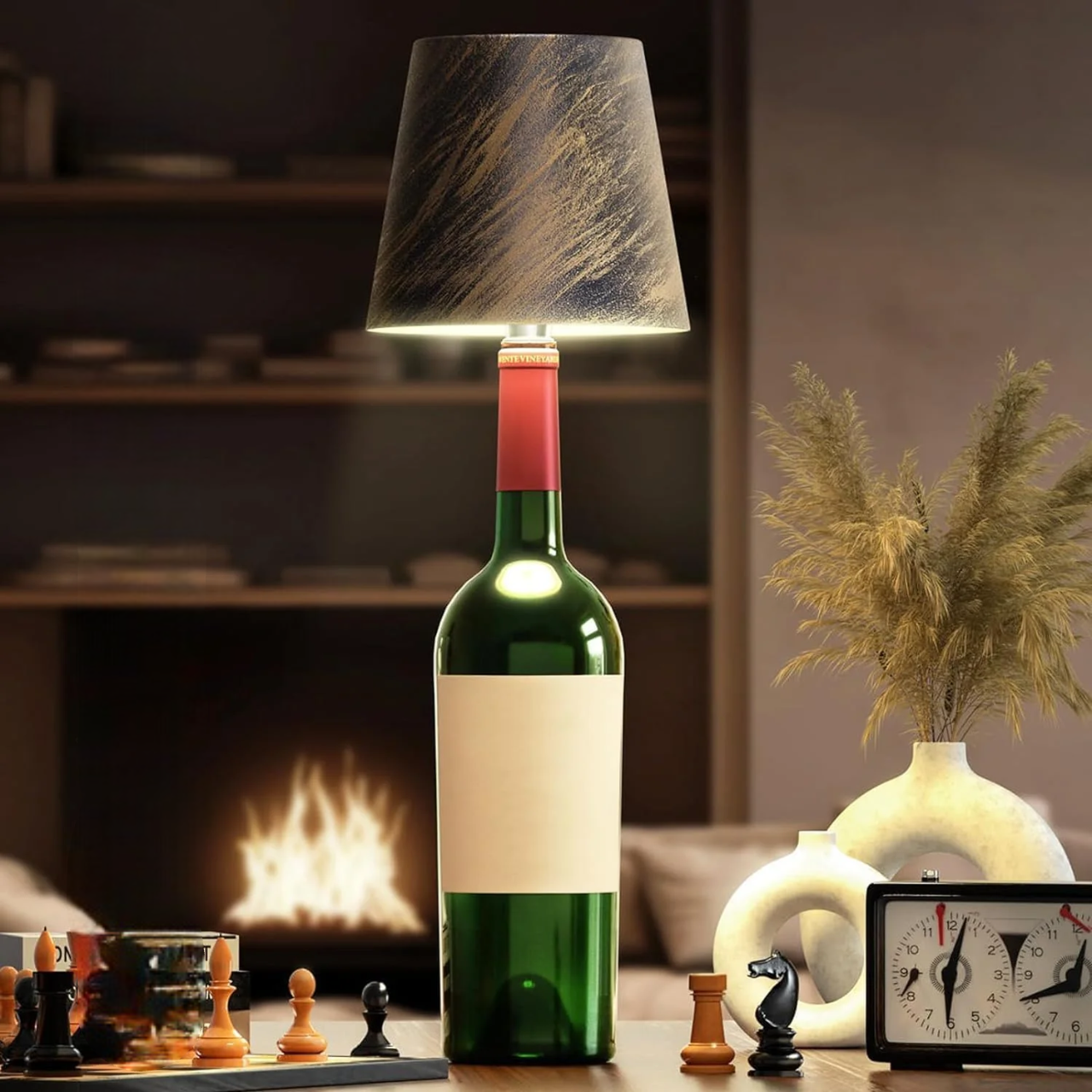 GlowBottle - LED Fleslamp met Dimbare Touchbediening, Draadloos & Oplaadbaar