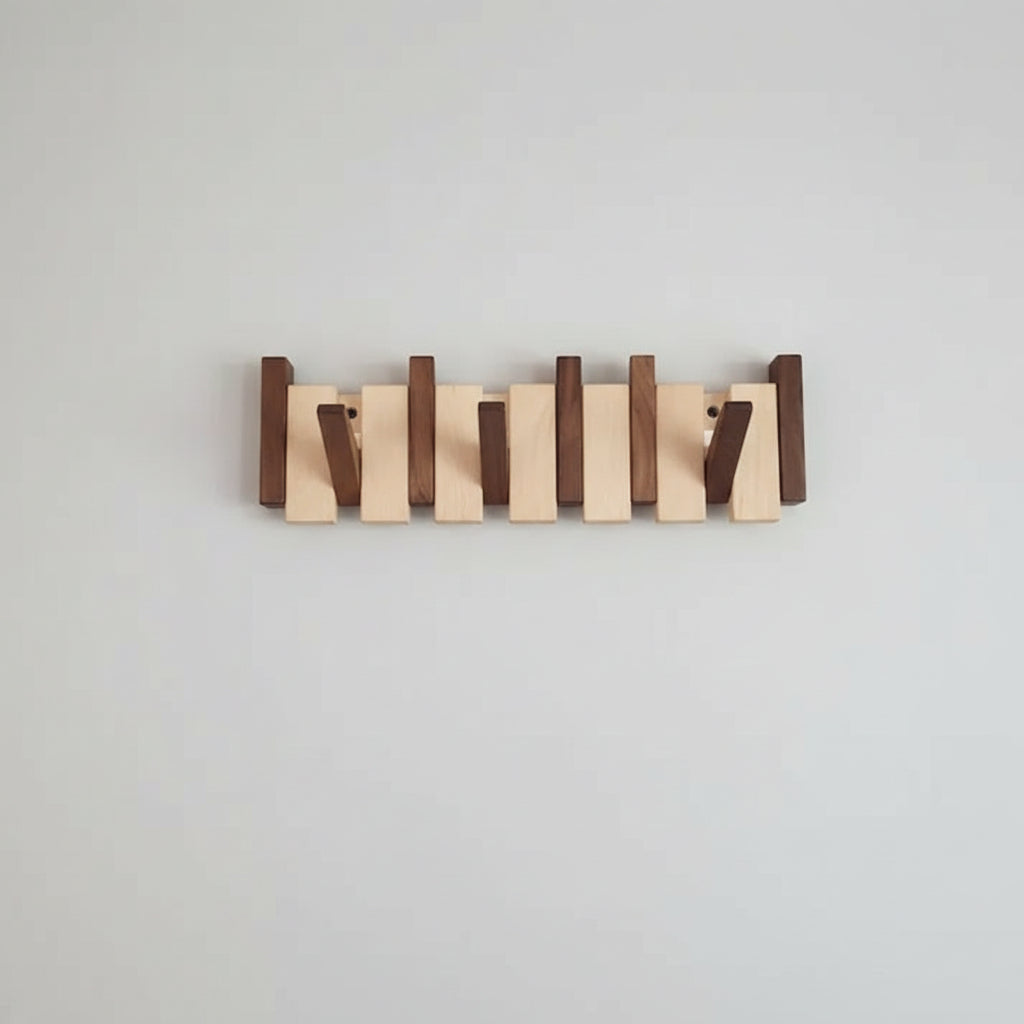 Wooden Coat Rack Stylish Organizer for Coats Hats and Scarves 1