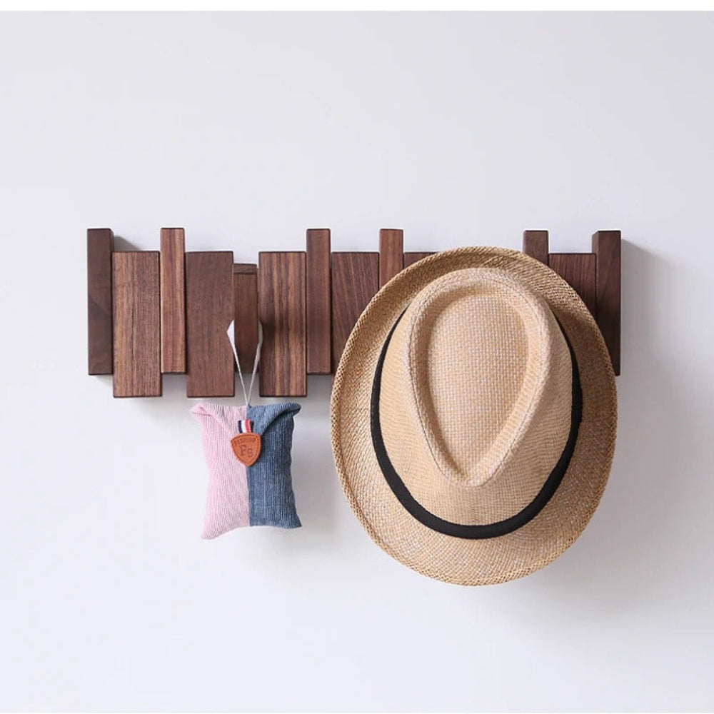 Wooden Coat Rack Stylish Organizer for Coats Hats and Scarves 2