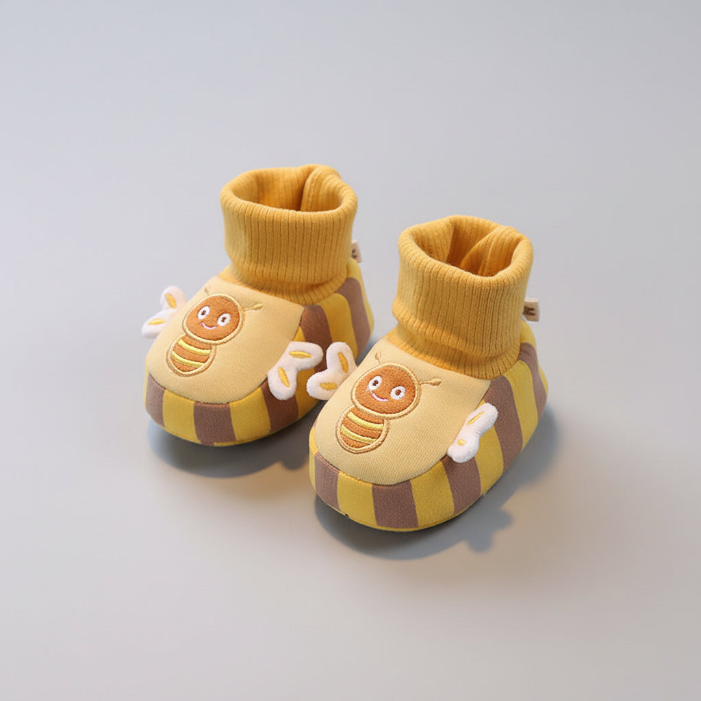 Pantufas de Bebé Antiderrapantes Meias Macias Quentes Confortáveis