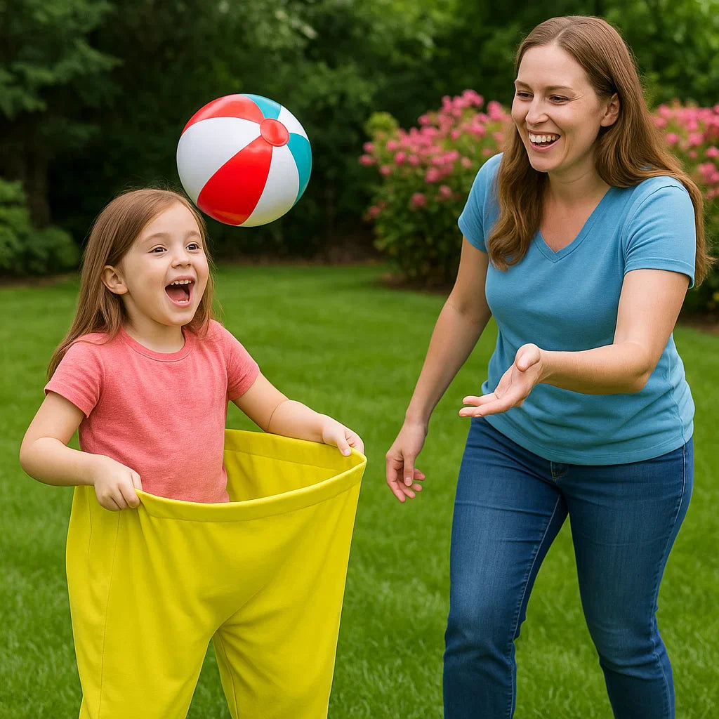 Jogo de Família Calças de Palhaço Apanhar Bolas Diversão Crianças Adultos