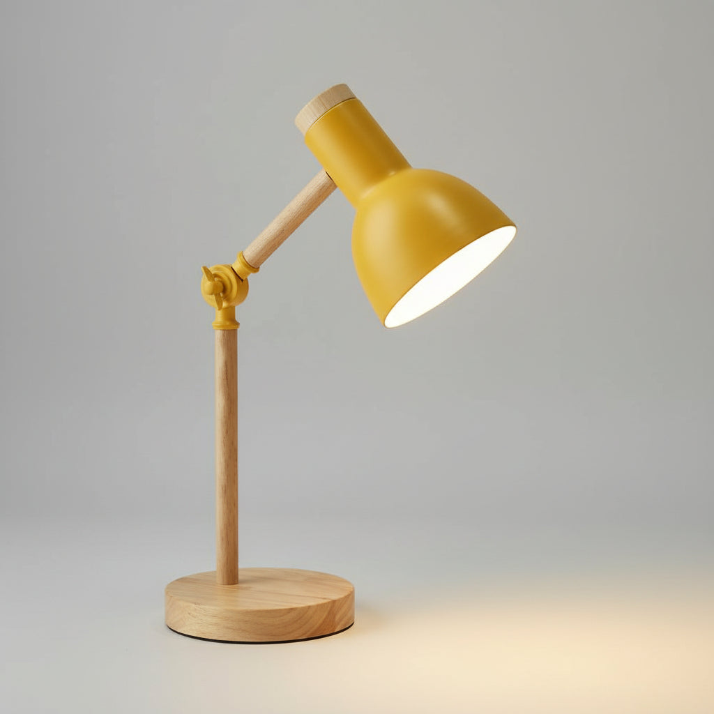 Bureaulamp Hout Scandinavisch Verstelbaar Modern Tafellamp Design