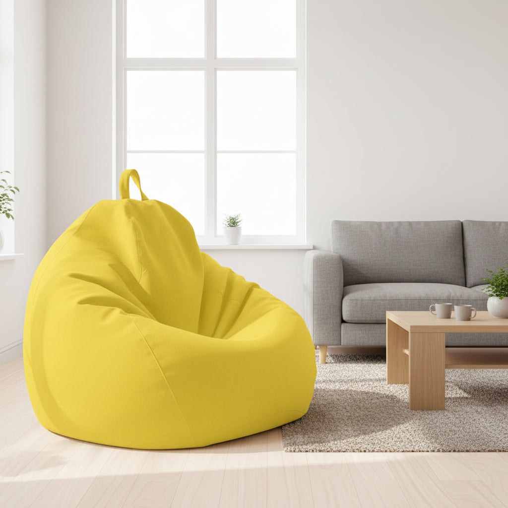 Ergonomic Linen Bean Bag Comfort Living Room Relaxation