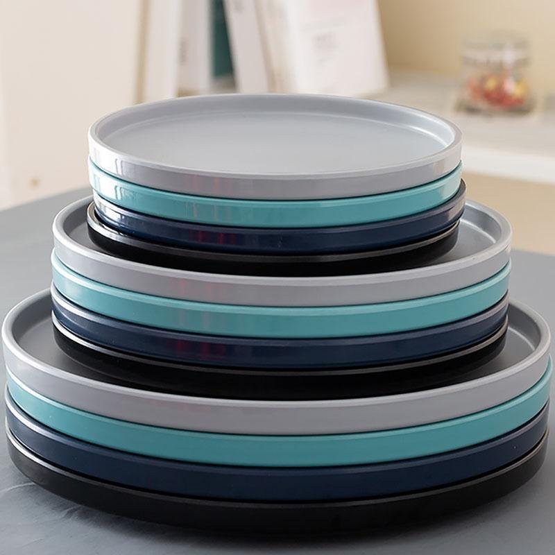 Juego de 16 piezas de vajilla de melamina con diseño de granja y platos