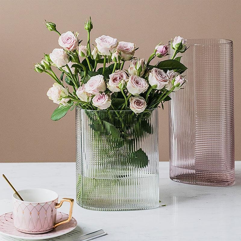 4-Delige Moderne Noordse Stijl Cilindrische Glazen Vazen