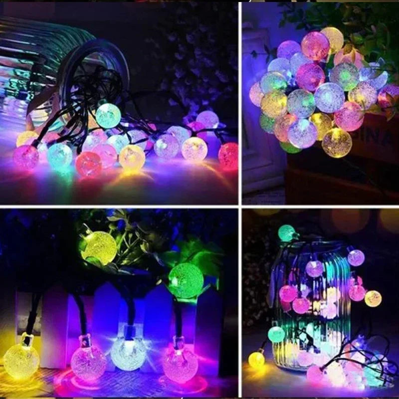LumiTwinkle – Colorful Solar Light Strings for Outdoors – Waterproof, LED Decoration for Garden and Balcony