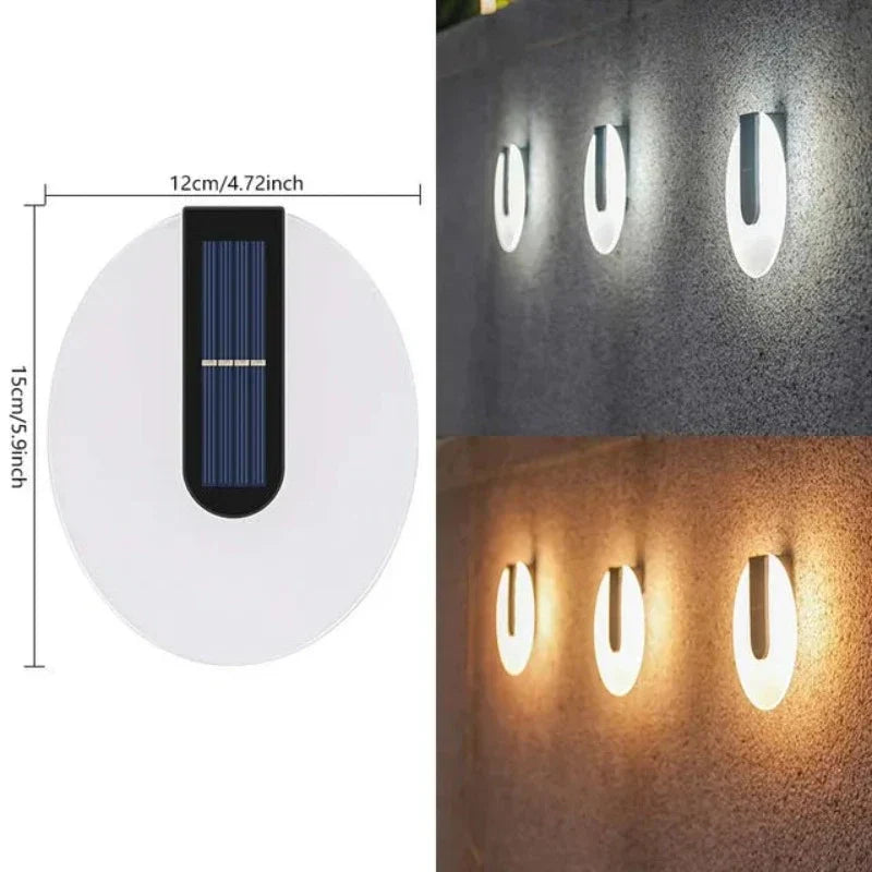 LumiWall Spot - Lampada a LED solare da parete con effetto wash, resistente alle intemperie e a risparmio energetico