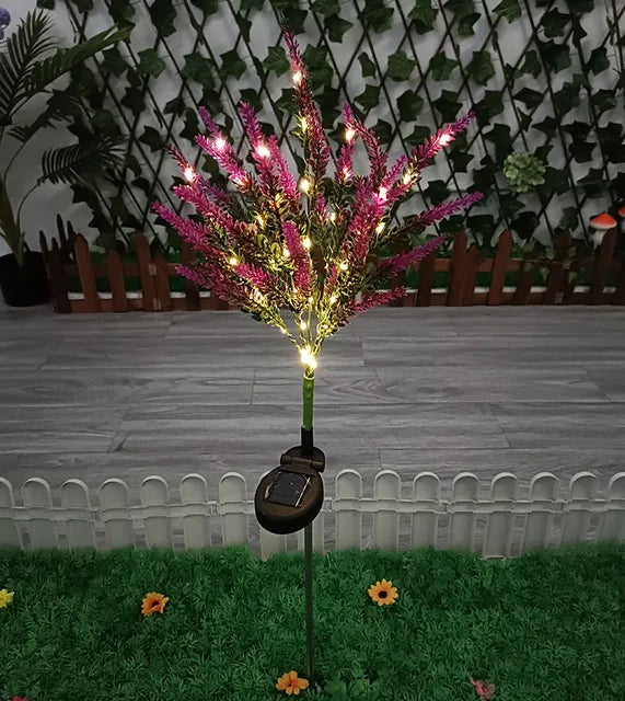 SolarGlow – Illuminazione Solare a LED per Fiori da Giardino – Lampade Decorative Esterne alla Lavanda