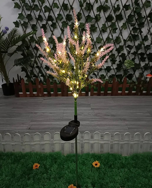 SolarGlow – Illuminazione Solare a LED per Fiori da Giardino – Lampade Decorative Esterne alla Lavanda