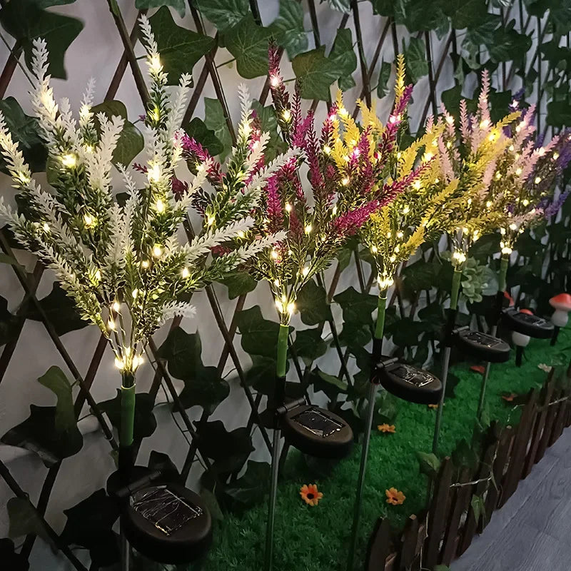 SolarGlow – Illuminazione Solare a LED per Fiori da Giardino – Lampade Decorative Esterne alla Lavanda