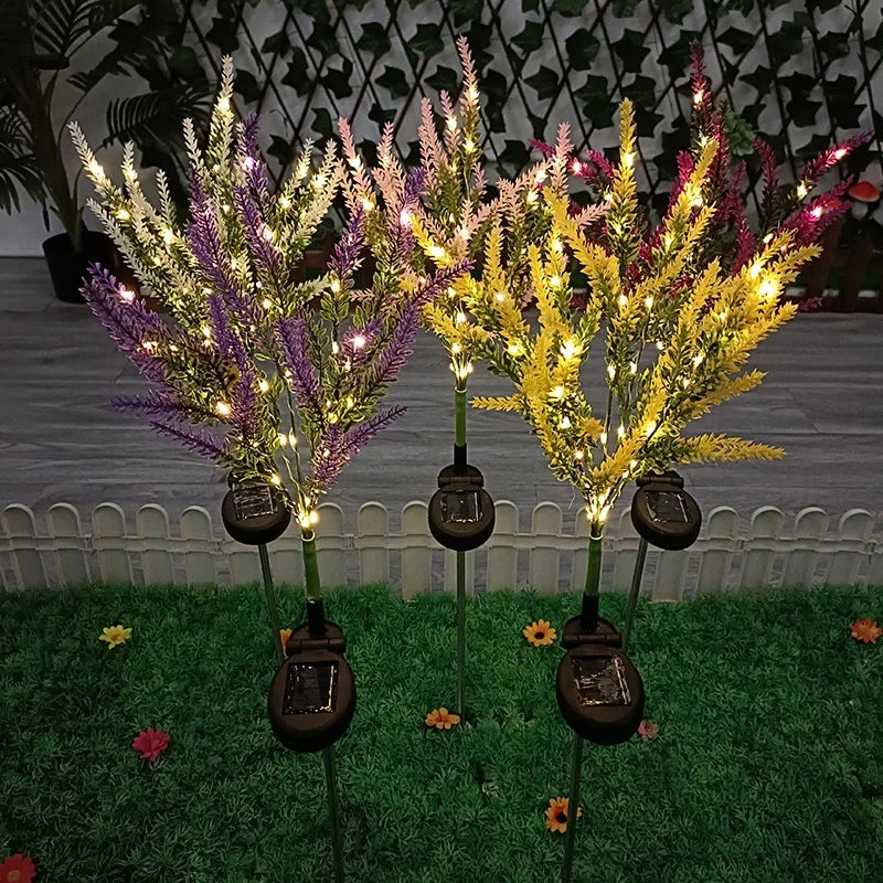 SolarGlow – Illuminazione Solare a LED per Fiori da Giardino – Lampade Decorative Esterne alla Lavanda
