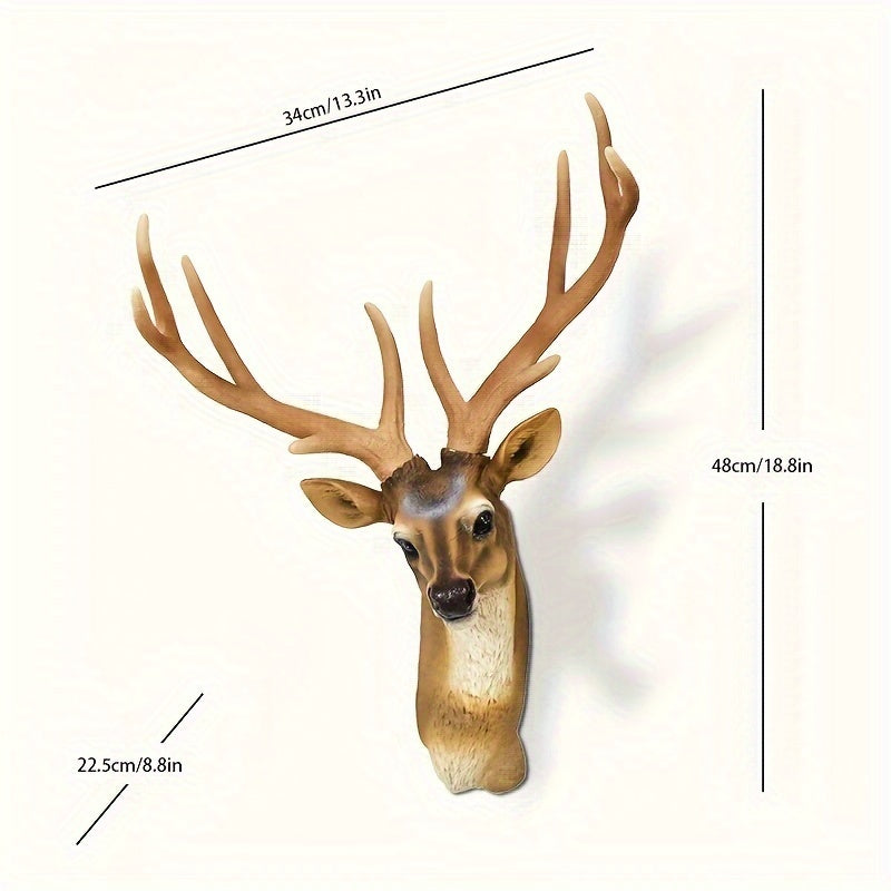 DeerSculpt - Vintage Hars Hertenkop Wandkunst