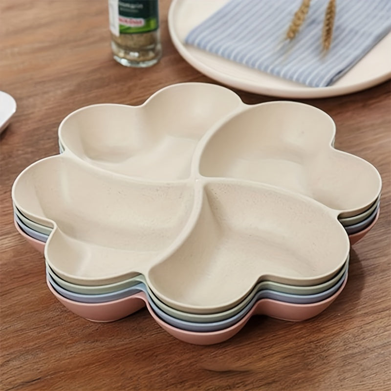 FlowerServe - Set van 4 Bloemvormige Serveerschalen voor Snacks & Fruit