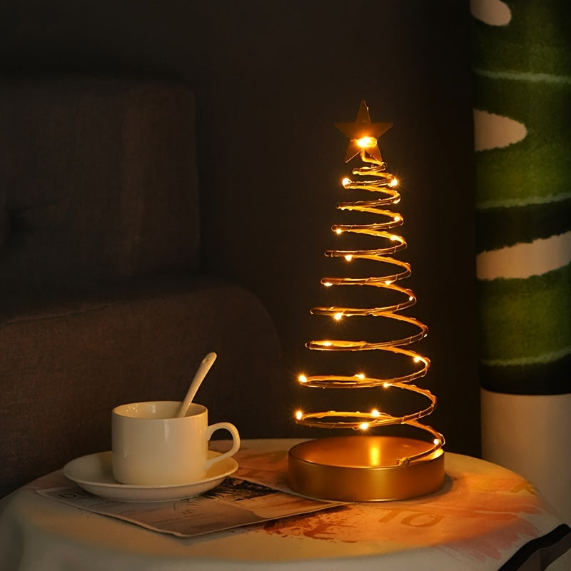 StarGlow - LED Sterboom Tafellamp, Batterijgevoed en Roestbestendig