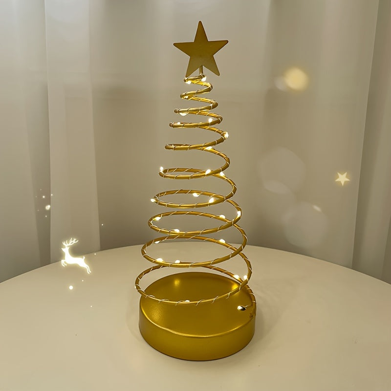 StarGlow - LED Sterboom Tafellamp, Batterijgevoed en Roestbestendig