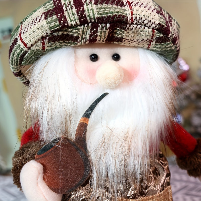 ClassicSanta - Geruite Kerstman Sneeuwpop Figuur
