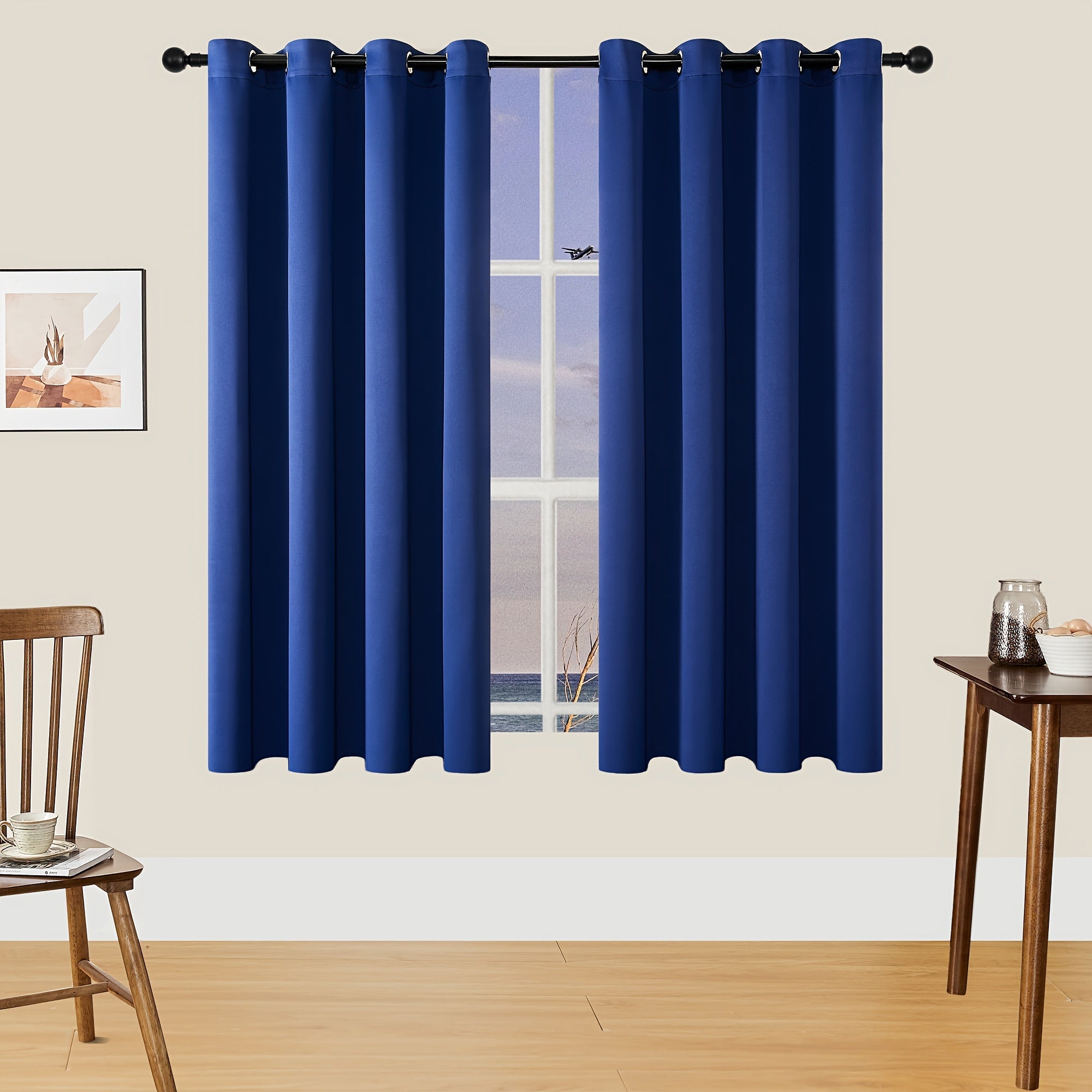 Tende Oscuranti - 2 Pezzi Tende Moderne in Poliestere con Isolamento Termico e Anelli