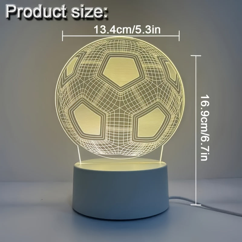 SoccerGlow - Voetbal LED Nachtlamp met Acryl Basis