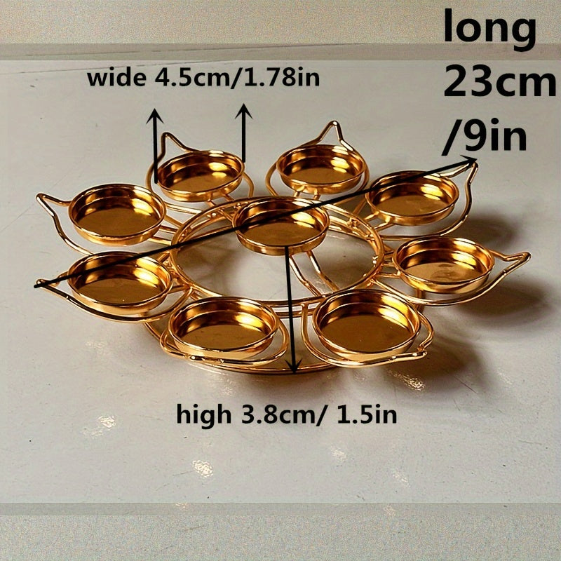 Gouden Metalen Lotus Kaarsenhouder - Perfect voor Feestelijke Decoraties