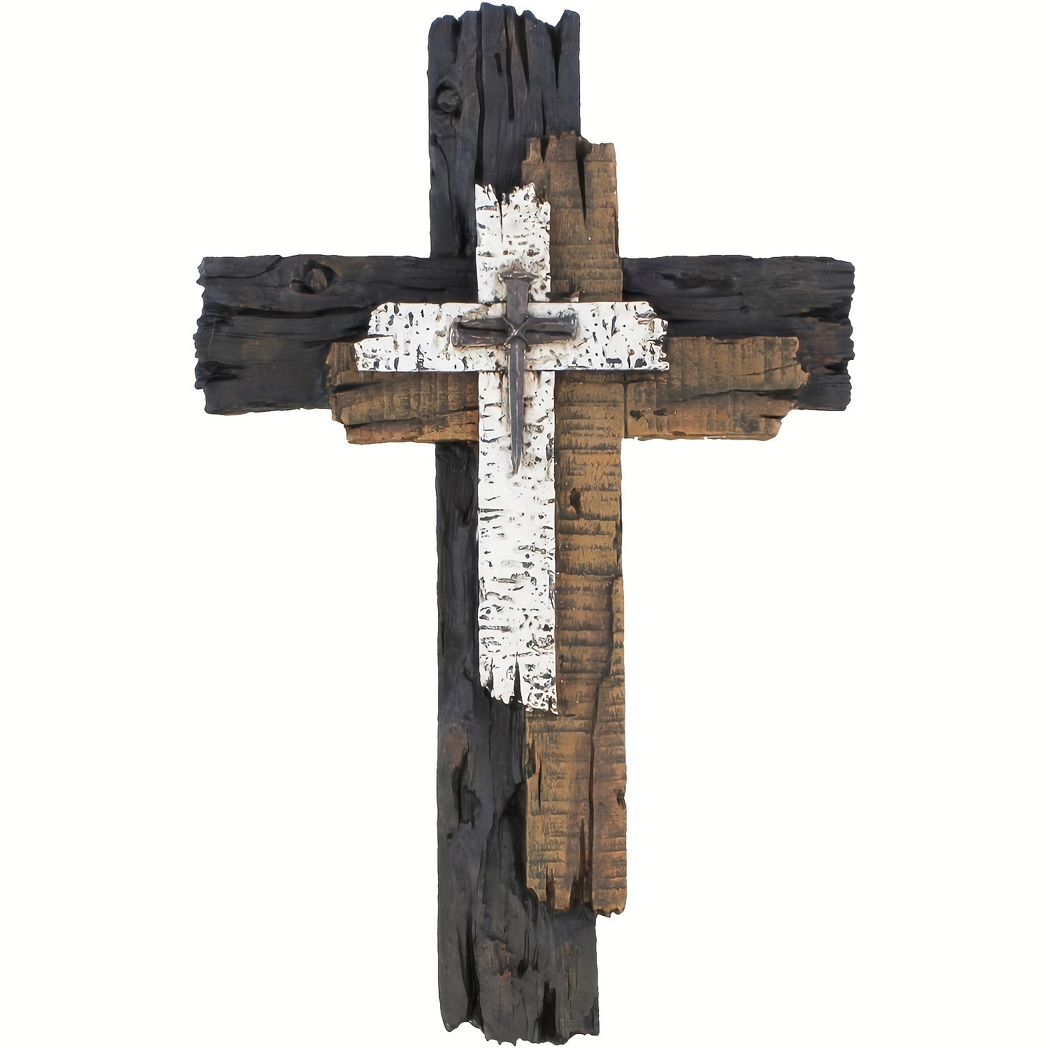 RusticCross - Rustiek Houten Kruis Wandkunst