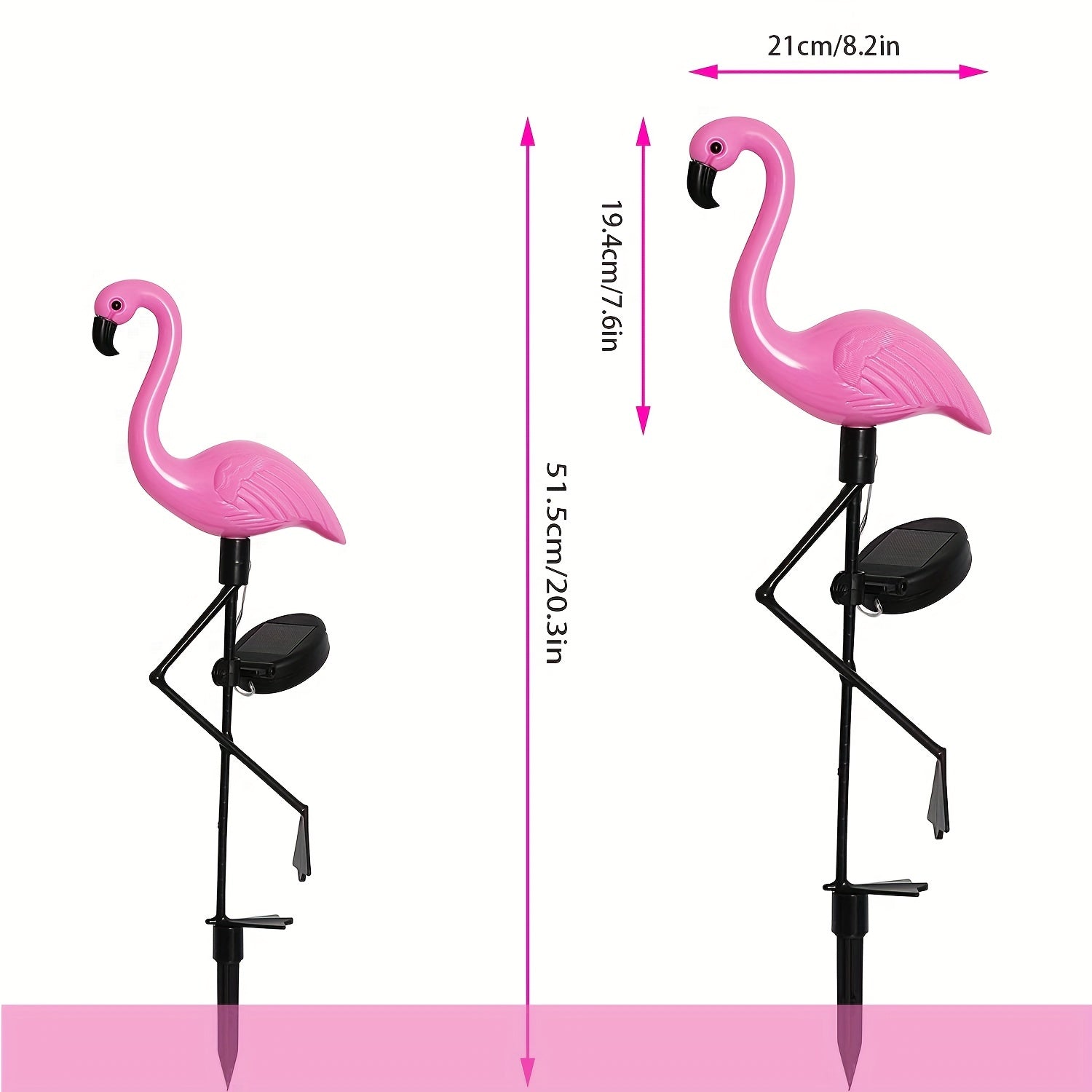SolarFlamingo - Pink Flamingo Solar Garden Light, Decorative Outdoor Lighting
