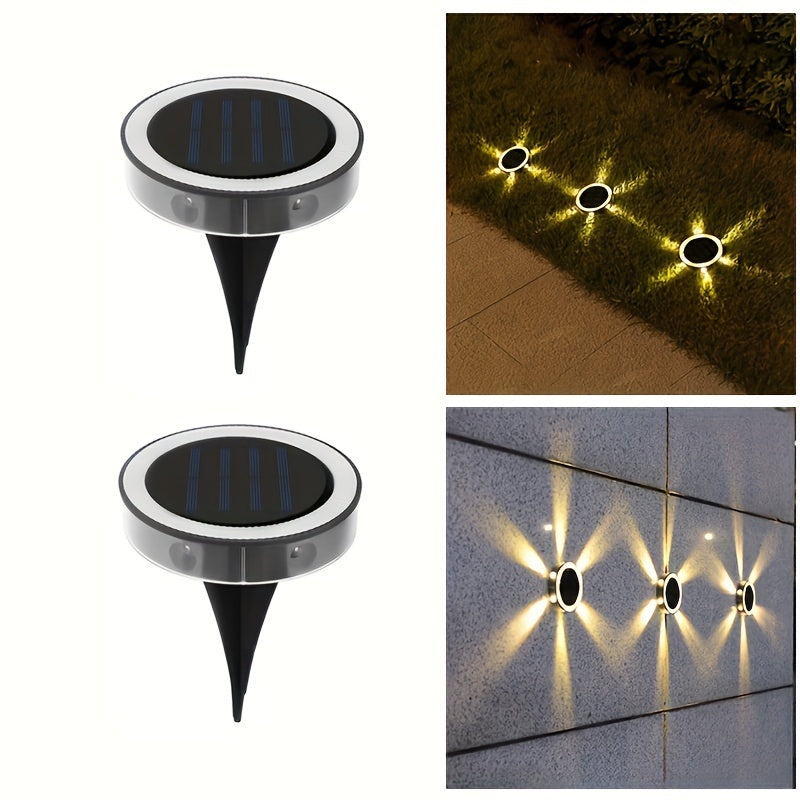 Solar Light - 6 LED Ground Lighting, Solar-Powered Outdoor Lamp for Path, Garden, and Patio