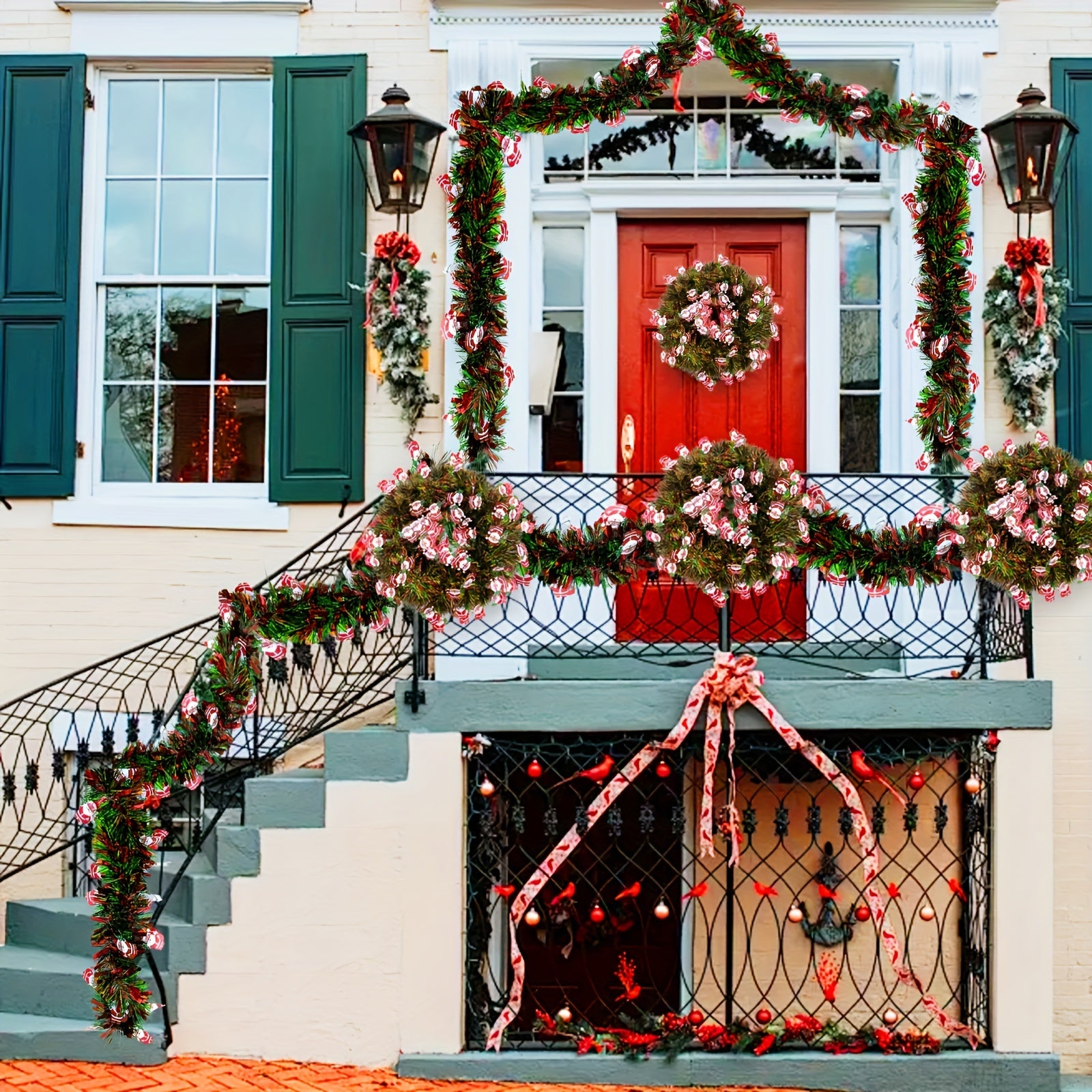 FestiveTinsel - Rode en Groene Metallic Slingers