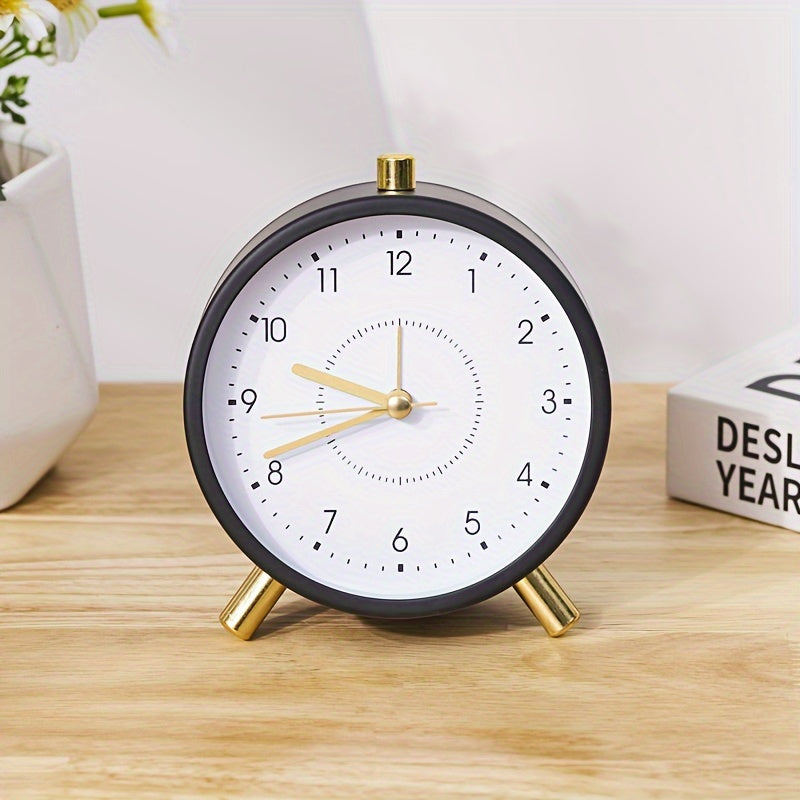 TimeSphere - Stijlvolle Metalen Wekker met Nachtlampje