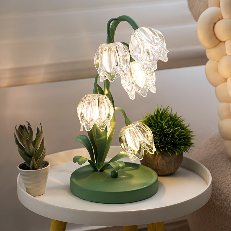BellBloom - Elegante Bellflower LED Tafellamp