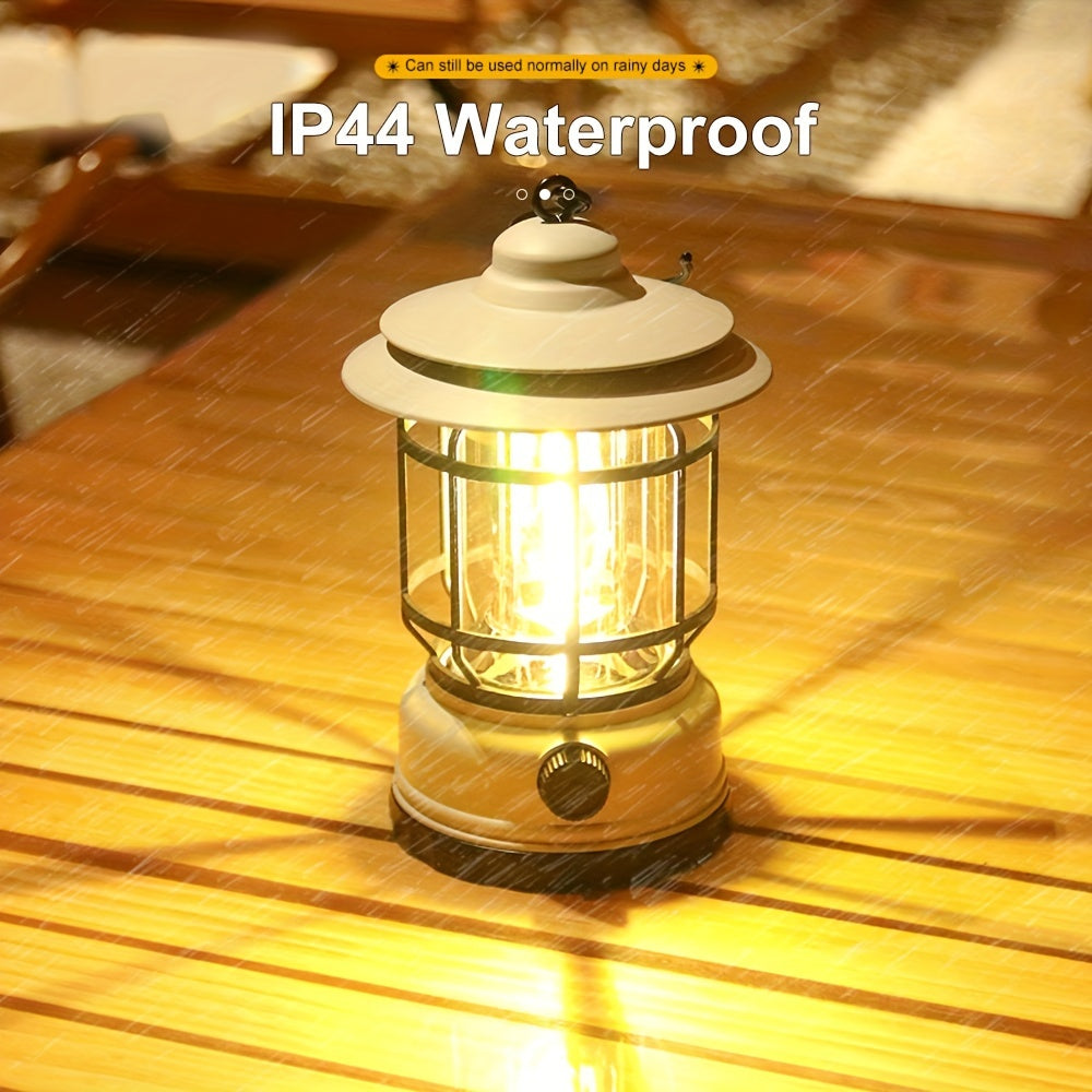 RetroLight - Dimmable Outdoor Camping Lamp with USB, Rechargeable LED Lighting