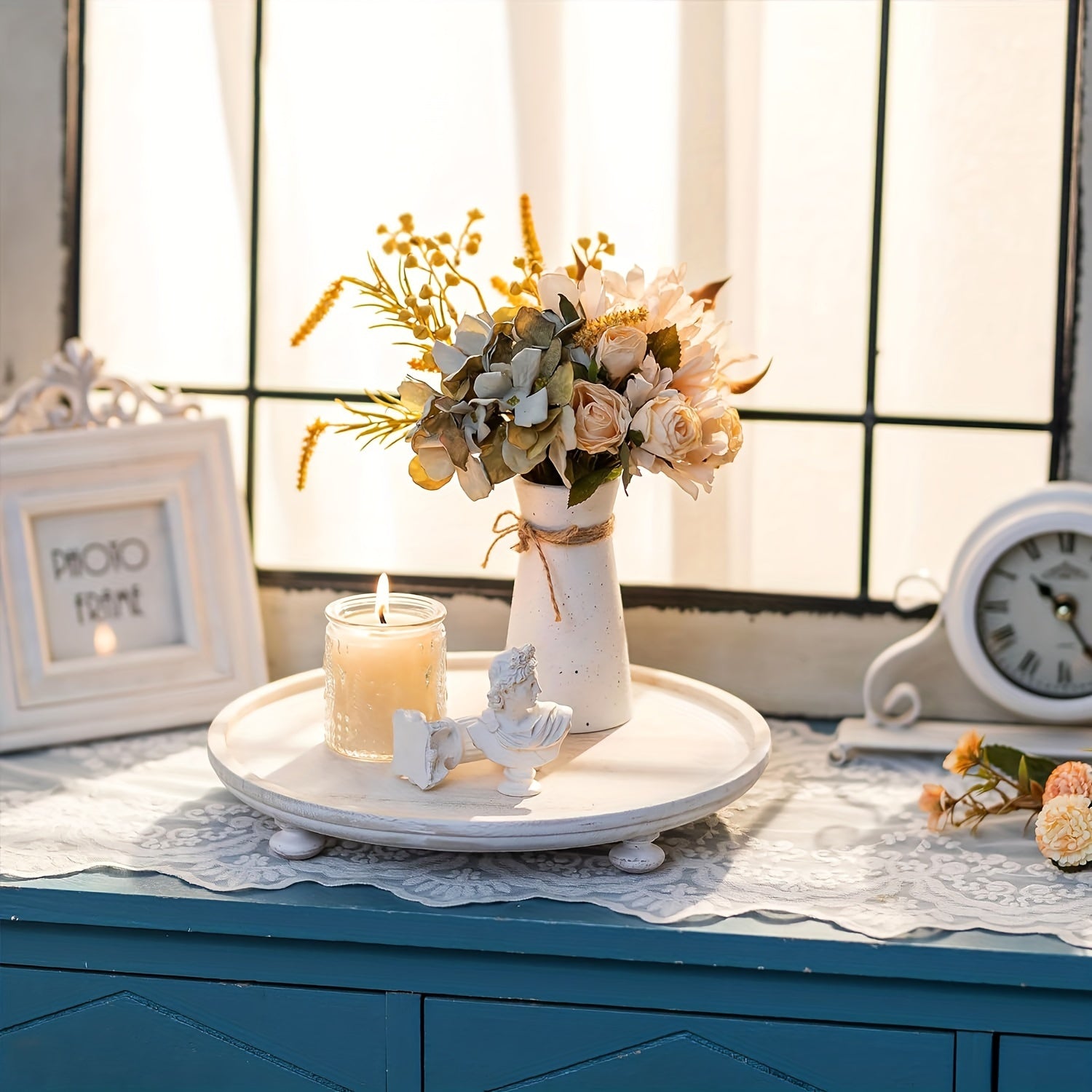 WoodBowl - Ronde Houten Schaal met 4 Poten | Voor Bruiloft & Kerst Decor