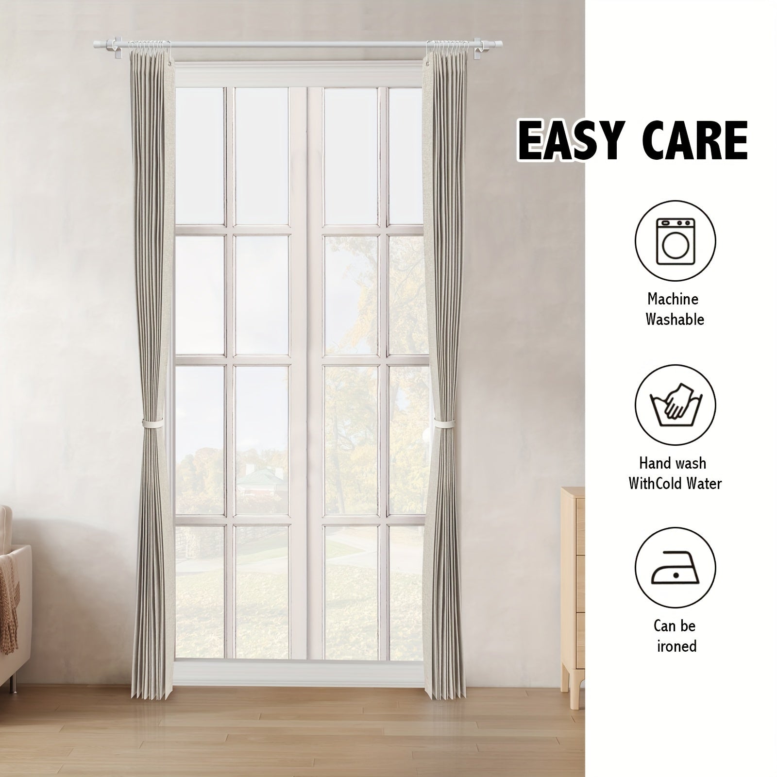 Tende a Pacchetto Oscuranti Classiche - Tende Plissé a Righe per Camera da Letto e Porte