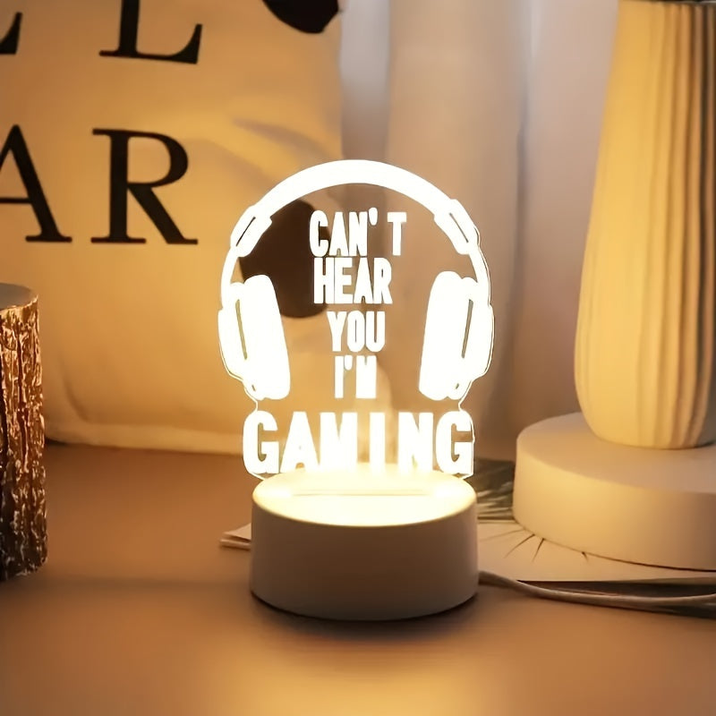 GameLamp - Mini lámpara de mesa LED con carga USB para sala de juegos