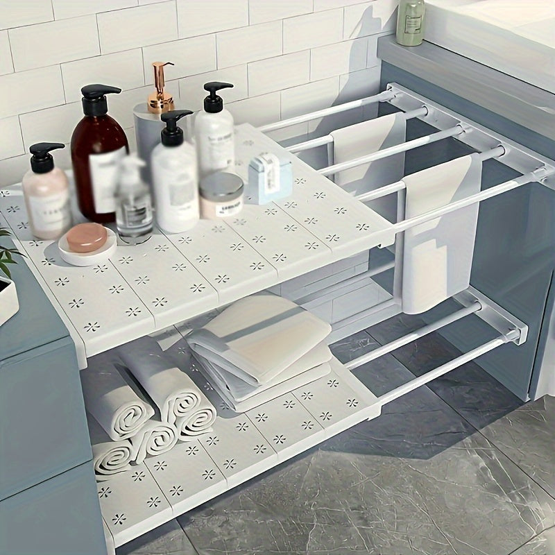 FlexRack - Adjustable Wall-Mounted Storage Rack with Retractable Technology