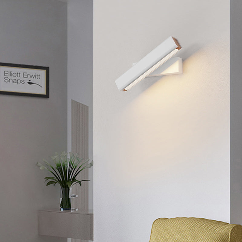 Aqsa Modern LED Wandlamp Binnen Draaibaar Rechthoekig Metaal/Hout Woonkamer