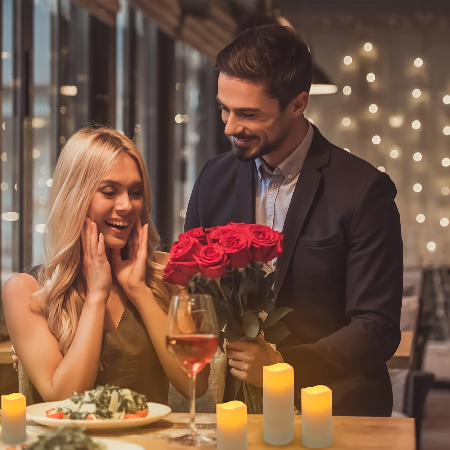 Set di 12 Candele LED Senza Fiamma con Telecomando