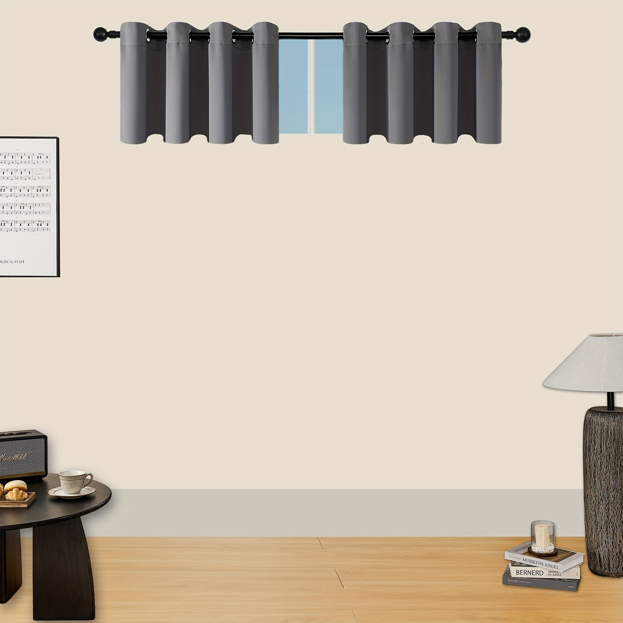 Tende Oscuranti - 2 Pezzi Tende Moderne in Poliestere con Isolamento Termico e Anelli