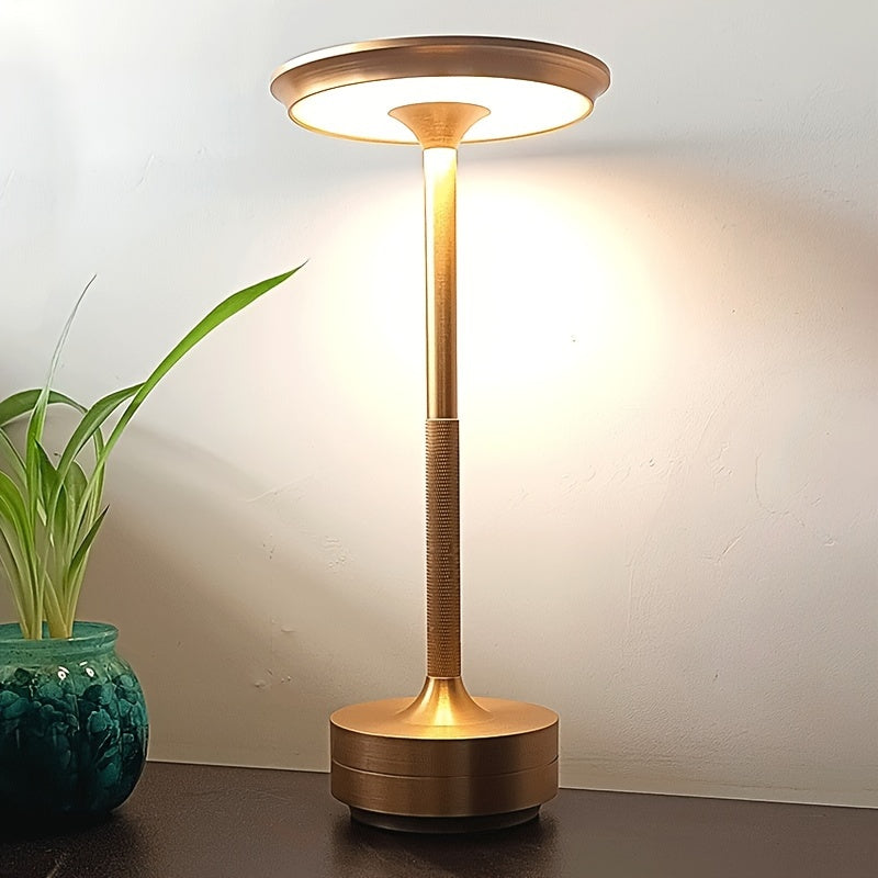 LumiTaf - Lámpara de mesa LED para dormitorio con USB y control táctil