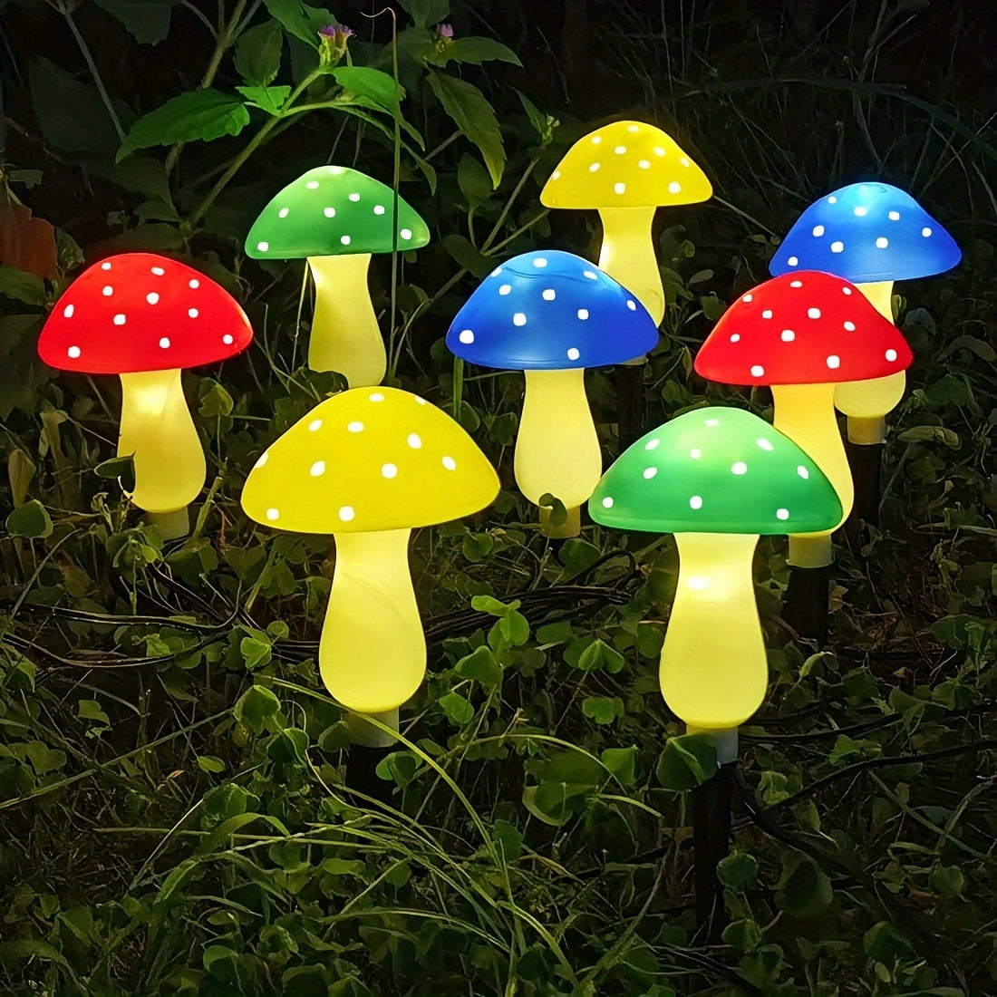 SolarGlow - Solar Mushroom Garden Lamps with 8 Modes, Energy-Saving Decorative Outdoor Lighting