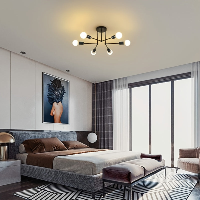 RetroLicht - Industriële 6-kops Plafondlamp