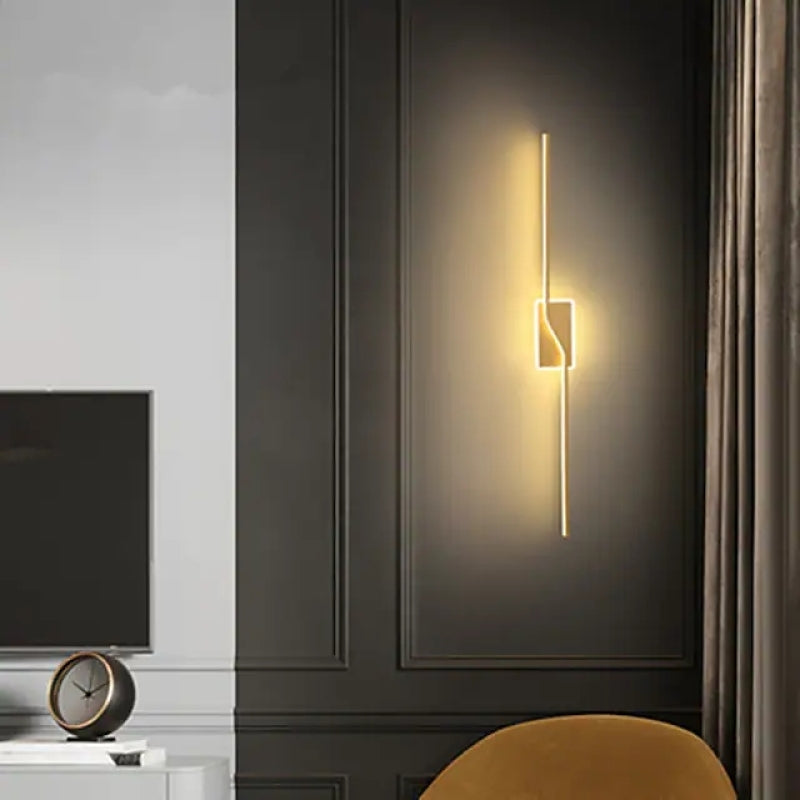 Lámpara de pared LED minimalista moderna negro/oro