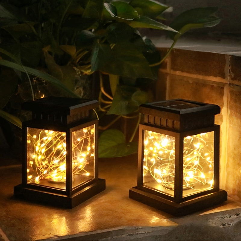Solar Lantern - 1/3/4 Pieces Waterproof Solar Hanging Lanterns, Garden Decorations and Christmas Ornaments