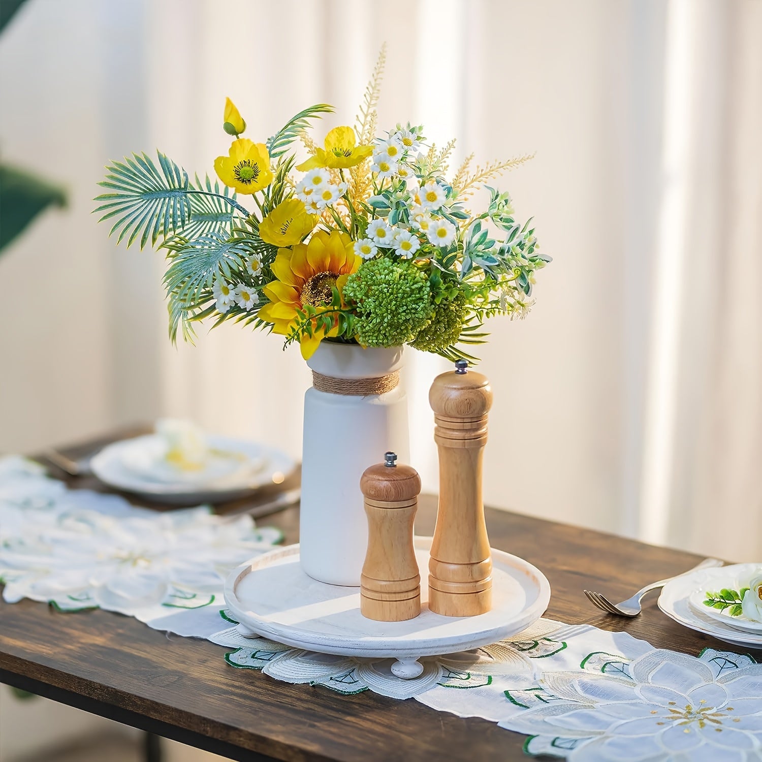 WoodBowl - Ronde Houten Schaal met 4 Poten | Voor Bruiloft & Kerst Decor