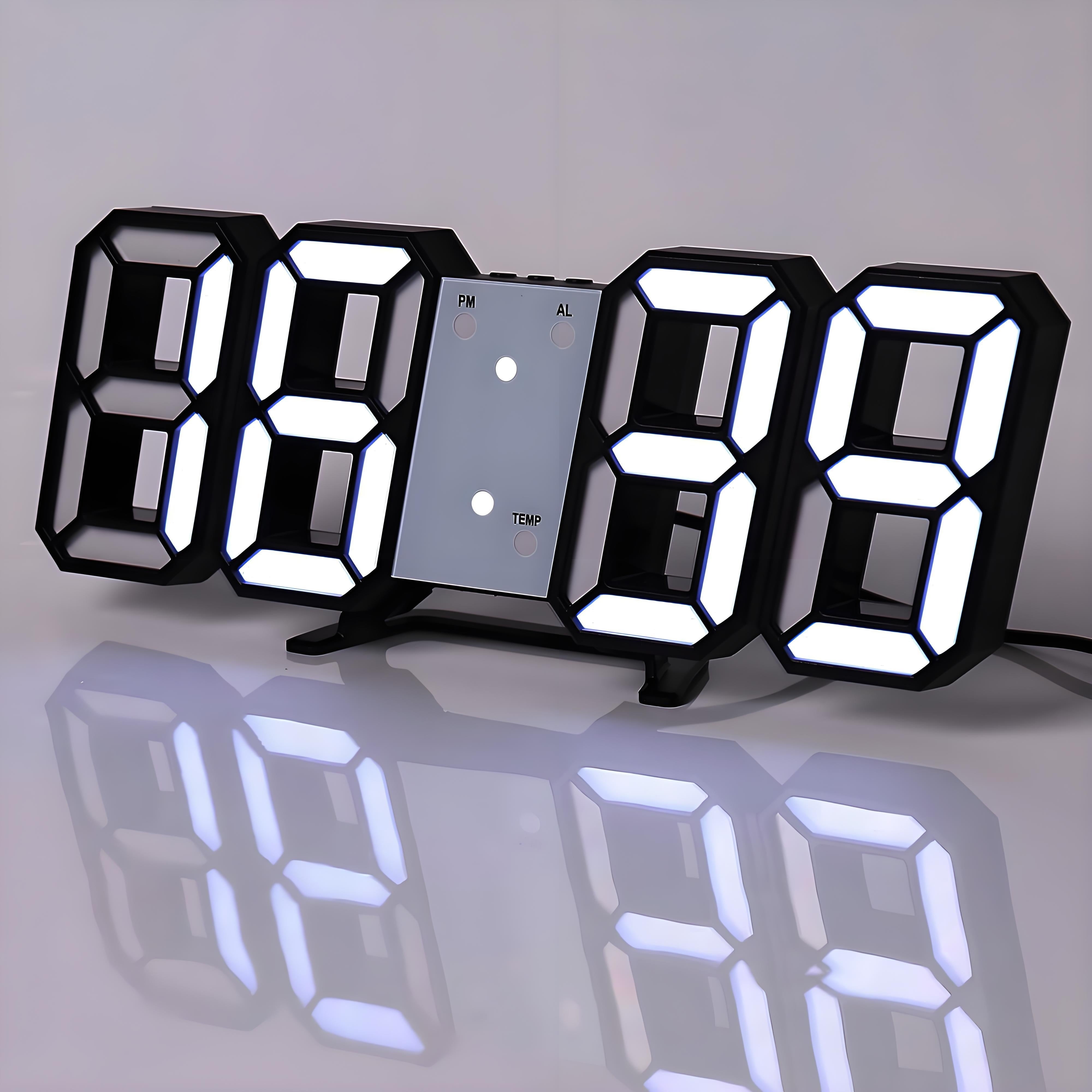DigiTime - LED 3D Digitale Klok met Kalender & Temperatuurweergave