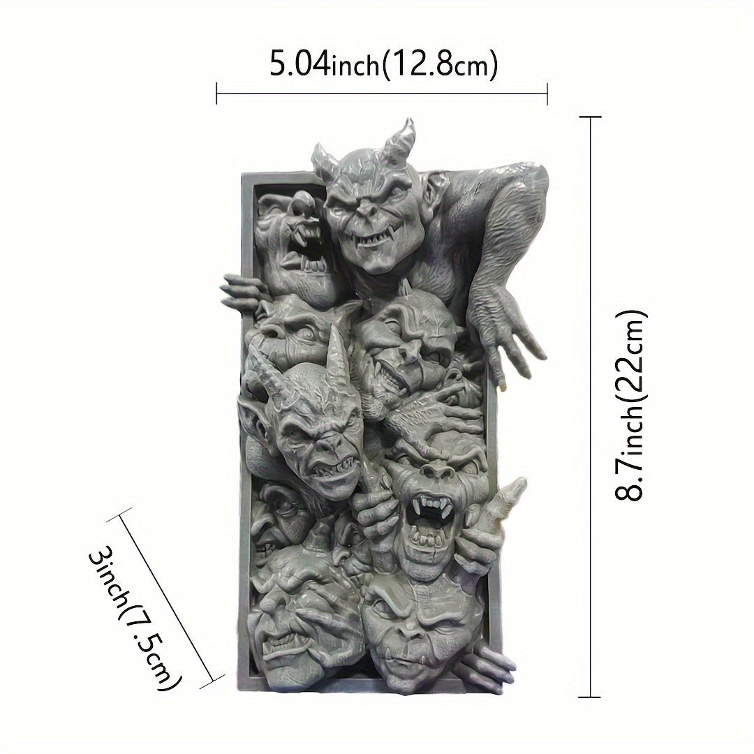 GothicGuard - Halloween Portadocumenti Gotico in Resina - Scultura Decorativa di Demoni per Mensole e Scrivanie