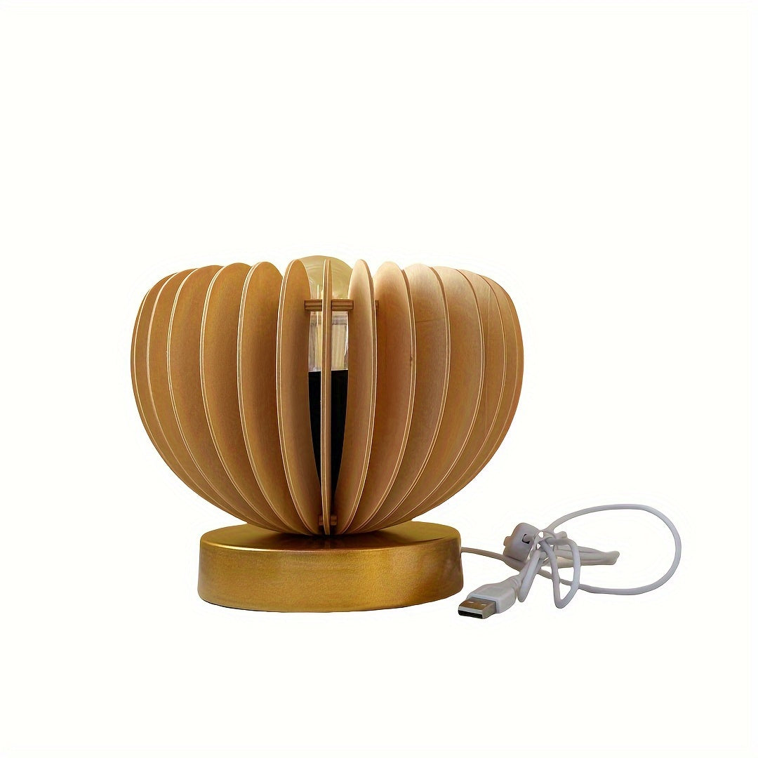 LightPumpkin - Lámpara de mesa moderna con forma de calabaza y conexión USB