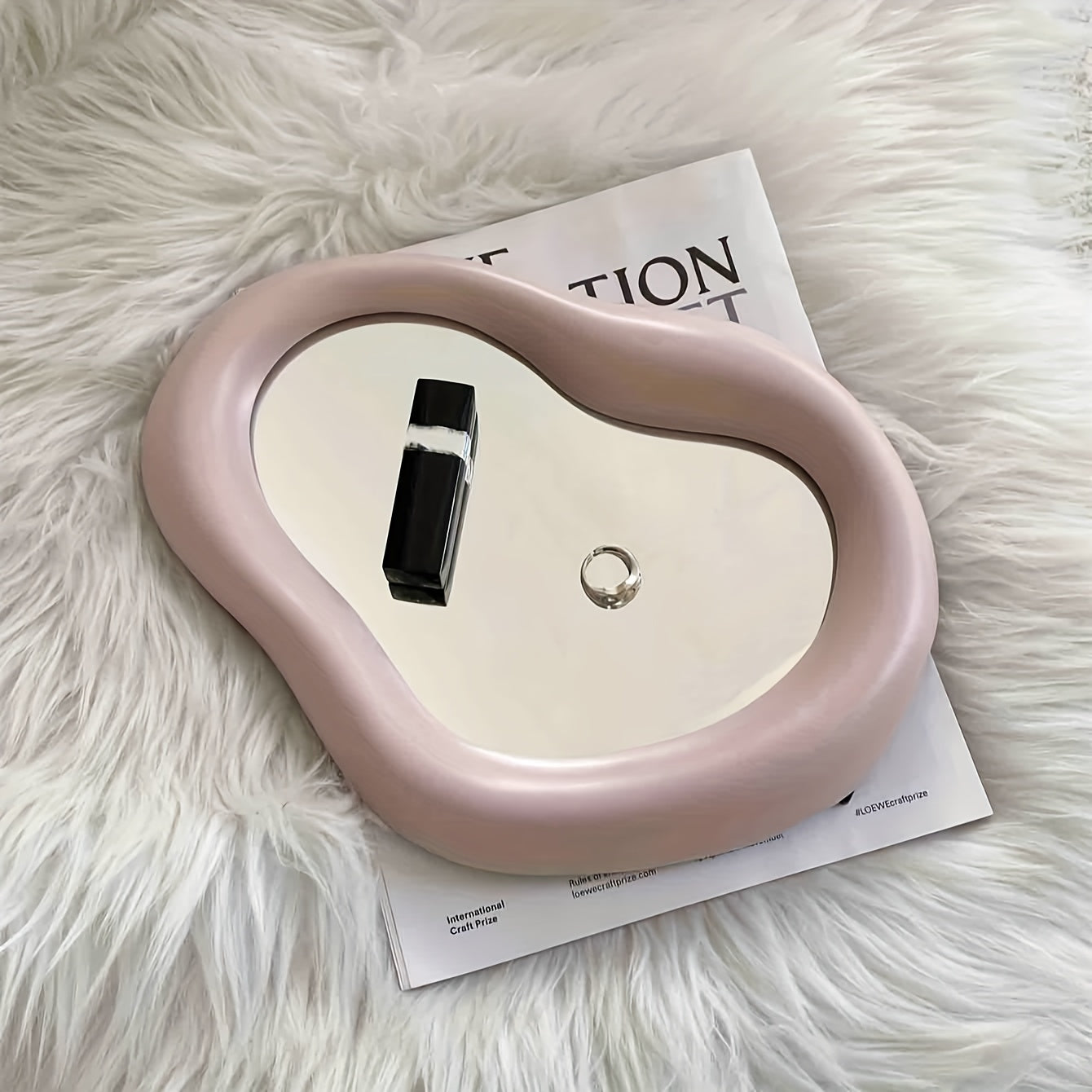 Ceramic Makeup Spiegel – Irregulier Ontwerp, Voor Slaapkamer en Dressoir Decoratie